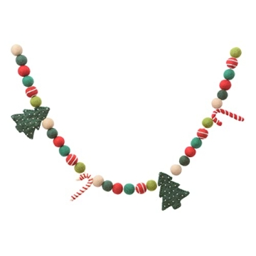 Glaciart One Christmas Tree Felt Ball Garland - Handmade Wool Pom Pom Decoration for Festive Delight...