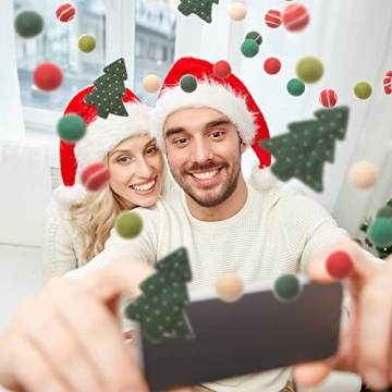 Glaciart Christmas Tree Felt Ball Garland - 7 Feet of Joyful Decor