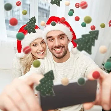 Glaciart Christmas Tree Felt Ball Garland - 7 Feet of Joyful Decor