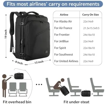 MATEIN Extra Large Travel Backpack for Flights