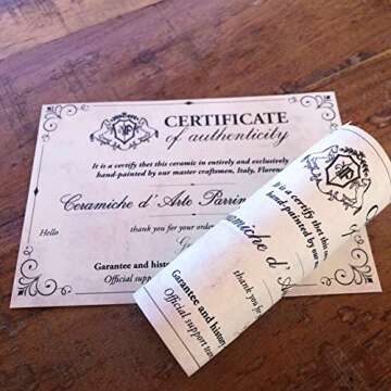 CERAMICHE D'ARTE PARRINI - Italian Ceramic Art Pottery Dispenser Oil Cruet Bottle Without Handle Hand Painted Decorated Olives Country Made in ITALY Tuscan