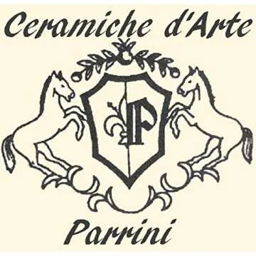 CERAMICHE D'ARTE PARRINI - Italian Ceramic Art Pottery Dispenser Oil Cruet Bottle Without Handle Hand Painted Decorated Olives Country Made in ITALY Tuscan