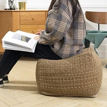 Stylish HIGOGOGO Pouf Cover for Practical Home Decor