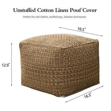 Stylish HIGOGOGO Pouf Cover for Practical Home Decor