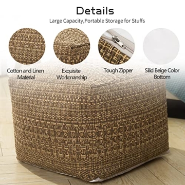 Stylish HIGOGOGO Pouf Cover for Practical Home Decor