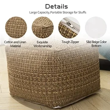 Stylish HIGOGOGO Pouf Cover for Practical Home Decor