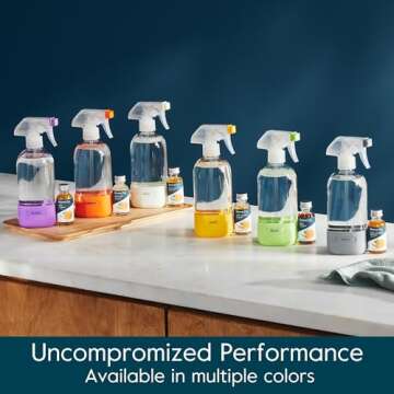 Grove Co. Glass Spray Bottles for Cleaning Solutions, 2-Pack Bundle, Unique Silicon Sleeve Slide & Snap Custom Label, Refillable Spray Bottle, Made from Recycled Glass, 2 x 16oz