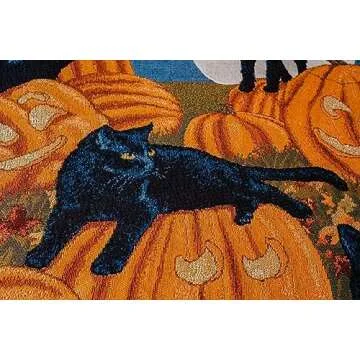 Vintage Halloween Blanket 100% Cotton Cozy Throw for Home