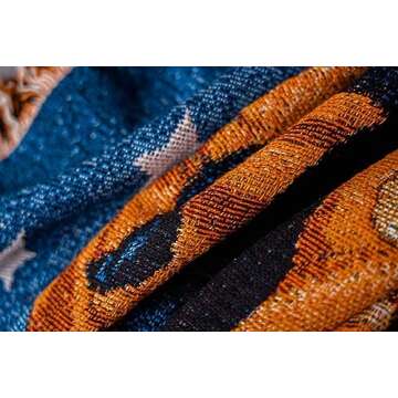 Vintage Halloween Sofa Blanket Throw Blanket 100% Cotton for Chair Sofa Couch Bed Cover Fit Home Cozy Knit Blankets for Autumn