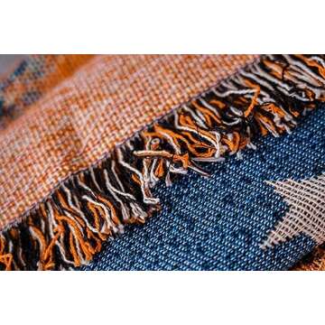 Vintage Halloween Sofa Blanket Throw Blanket 100% Cotton for Chair Sofa Couch Bed Cover Fit Home Cozy Knit Blankets for Autumn