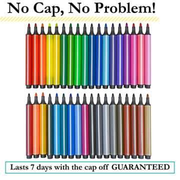 The Pencil Grip Magic Tri Stix, Non-Toxic and Washable Markers For Kids, 36 Assorted Stix Markers, T...