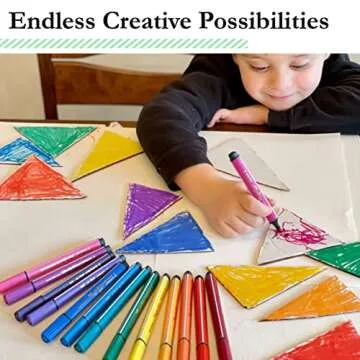 The Pencil Grip Magic Tri Stix, Non-Toxic and Washable Markers For Kids, 36 Assorted Stix Markers, TPG-399