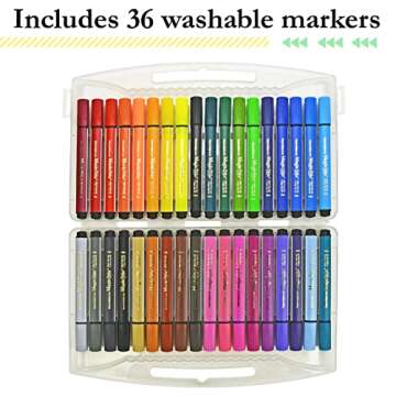 The Pencil Grip Magic Tri Stix, Non-Toxic and Washable Markers For Kids, 36 Assorted Stix Markers, TPG-399