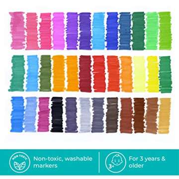 The Pencil Grip Magic Tri Stix, Non-Toxic and Washable Markers For Kids, 36 Assorted Stix Markers, TPG-399
