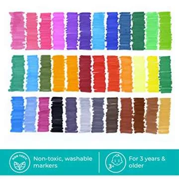 The Pencil Grip Magic Tri Stix, Non-Toxic and Washable Markers For Kids, 36 Assorted Stix Markers, TPG-399