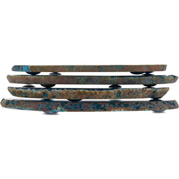 Elegant Blue Agate Coasters Set of 4 for Home Decor