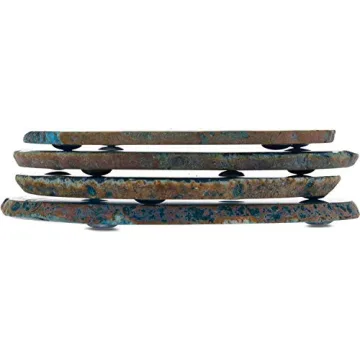 Elegant Blue Agate Coasters Set of 4 for Home Decor