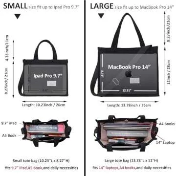 UERRUAM Corduroy Tote Bag for Women Work Crossbody Purse for Everyday,College,Travel,Lightweight Handbag Adjustable Strap,Small,Black