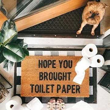 SEEKSEE Cotton Buffalo Plaid Rug 24"x52" Black and White Checked Rug Washable Doormats Indoor Outdoo...