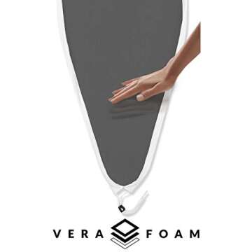 Reliable 120IB Home Ironing Board - Made in Italy Portable Ironing Board with Vera Foam Memory Foam ...