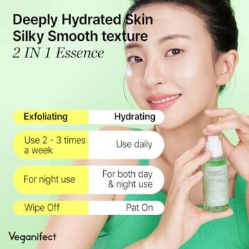VEGANIFECT Mung Bean Serum, Enhancing Moisture Barrier, Gentle Exfoliation, for Glow Skin, Korean Sk...