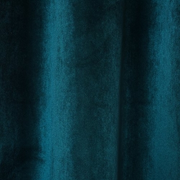 Elegant Dark Green Velvet Blackout Curtains Set