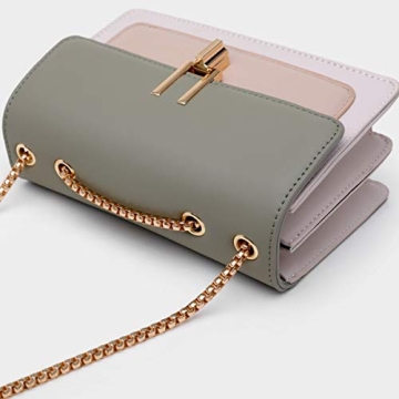 Cute Color-Block Leather Crossbody Bags for Women