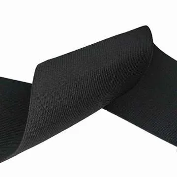 4 Inch Black Heavy Stretch Elastic Band for Sewing