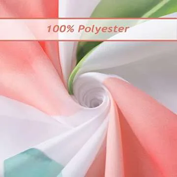 Bonhause Peach Shower Curtain, Allover Fruits Pink Peachy Bathroom Curtain 72x72 Inch Polyester Fabric Waterproof Bath Curtain with 12 Hooks