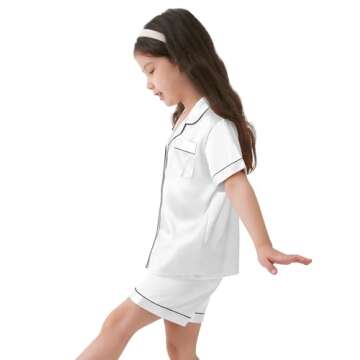 SWOMOG Satin Pajamas for Kids - Safe & Stylish Sleepwear