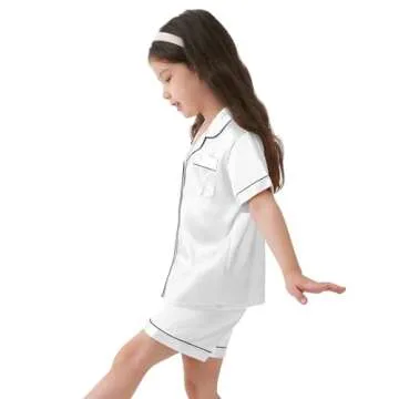 SWOMOG Satin Pajamas for Kids - Safe & Stylish Sleepwear