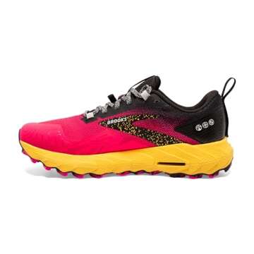 Brooks Women’s Cascadia 17 Trail Running Shoe - Diva Pink/Black/Lemon Chrome - 5 Medium