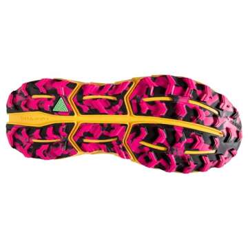 Brooks Women’s Cascadia 17 Trail Running Shoe - Diva Pink/Black/Lemon Chrome - 5 Medium