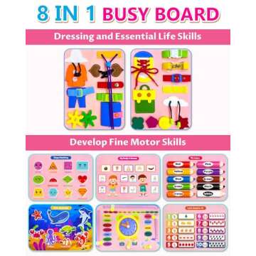 Exorany Busy Board Montessori Toys for Learning Fun