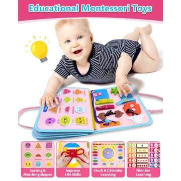 Exorany Busy Board Montessori Toys for Learning Fun