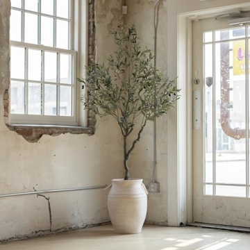 VYNT Olive Tree 7ft Tall Artificial Decorative Tree