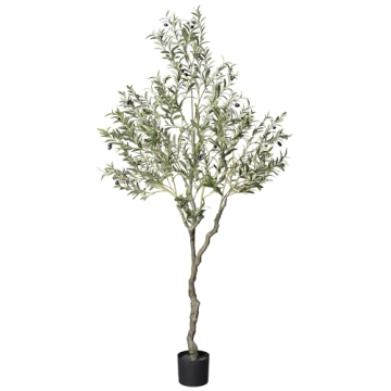 VYNT Olive Tree 7ft Tall Artificial Decorative Tree