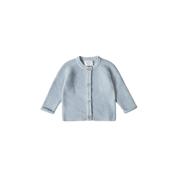Stellou & Friends 100% Cotton Baby Cardigan Sweater - Light Blue
