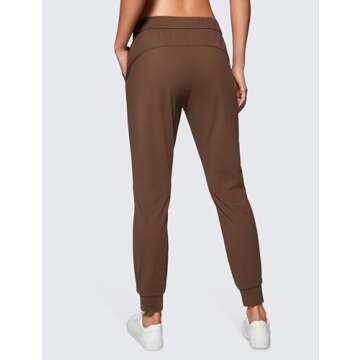 CRZ YOGA 4-Way Stretch Golf Joggers for Women - Casual Travel Workout Pants with Pockets