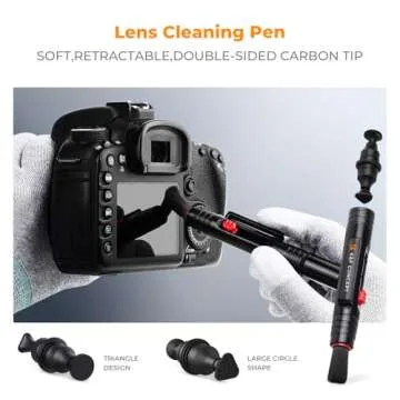 K&F Concept Professional Camera Cleaning Kit - Sensor Cleaner, APS-C & Full-Frame Swabs, Air Blower, Lens Brush, Gloves, Lens Cloths, Carry Case, Lens Cleaning Kit for FF DSLR & Mirrorless Cameras