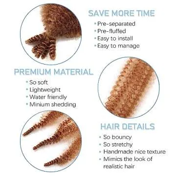 10 inch Marley Hair for Spring Twist Hair Passion Twist Hair Faux Locs Soft Locs Butterfly Locs Crochet Hair Short Marley Twist Braiding Hair Kinky Afro Twist Cuban Twist Hair Extensions(3Packs,30)