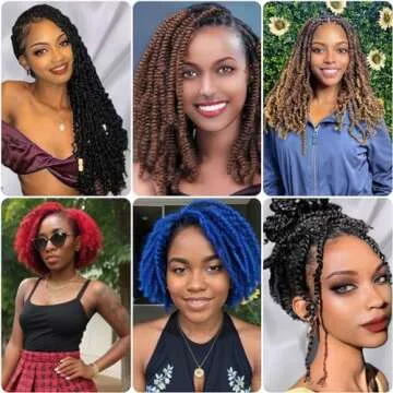 10 inch Marley Hair for Spring Twist Hair Passion Twist Hair Faux Locs Soft Locs Butterfly Locs Crochet Hair Short Marley Twist Braiding Hair Kinky Afro Twist Cuban Twist Hair Extensions(3Packs,30)