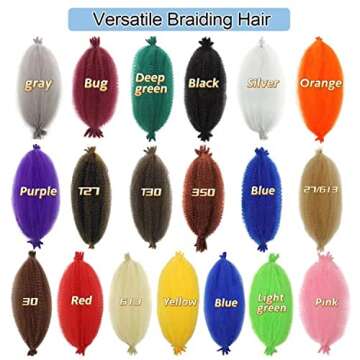 10 inch Marley Hair for Spring Twist Hair Passion Twist Hair Faux Locs Soft Locs Butterfly Locs Crochet Hair Short Marley Twist Braiding Hair Kinky Afro Twist Cuban Twist Hair Extensions(3Packs,30)