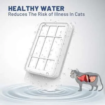 6 Packs Pet Fountain Filters Replacement for Wireless Pumps 74oz/2.2L Cat Water Fountain TF002 Battery Operated