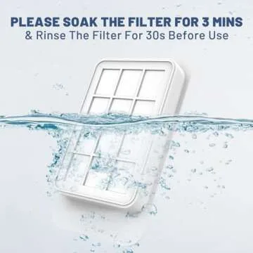 6 Packs Pet Fountain Filters Replacement for Wireless Pumps 74oz/2.2L Cat Water Fountain TF002 Battery Operated