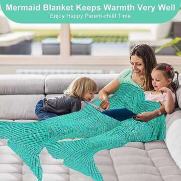 Mermaid Tail Blanket - Soft Crochet Wearable Comfort