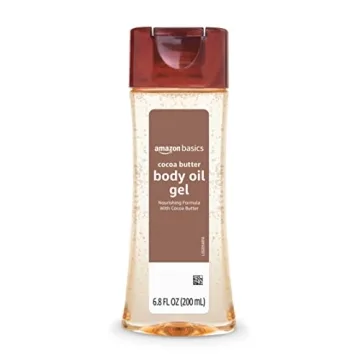 Luxurious Amazon Basics Body Oil Gel with Cocoa Butter, 6.8 Fl Oz - Paraben Free and Skin Hydrating