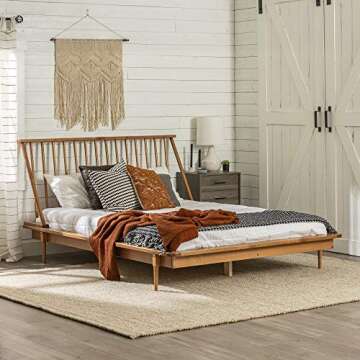 Stylish Queen Wood Spindle Bed for Modern Bedrooms