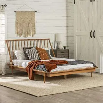 Stylish Queen Wood Spindle Bed for Modern Bedrooms