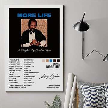 YELLOWV Drake Canvas Poster for Aesthetic Room Decor